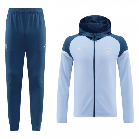 Manchester City Trænings jacke Hoodie 2024-25 Blå